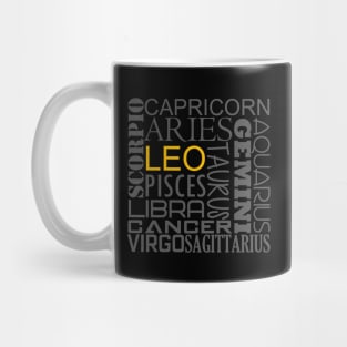 Leo Zodiac Montage Mug